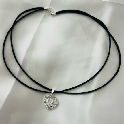 Choker con Corazón bañado en plata